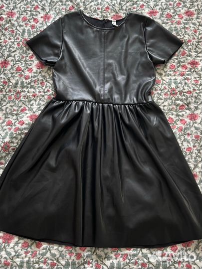 Кожаное платье новое, платье-рубашка