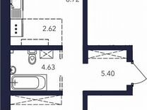 2-к. квартира, 54,2 м², 8/9 эт.