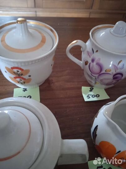 Заварочный чайник,сахарница,соусник Дулево из СССР