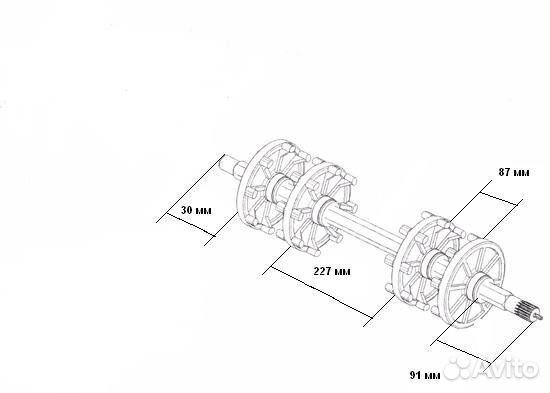 Ведущие катки (звезды) на снегоход Рысь