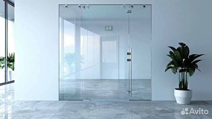 Двери из закаленного стекла