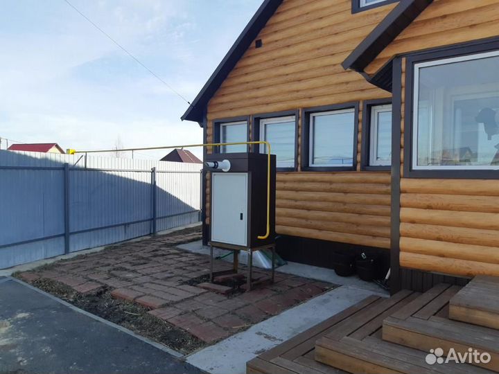 Газовый котел снаружи дома