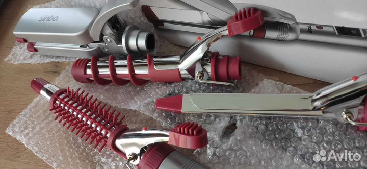 Набор щипцов для волос Sinbo (плойка+насадки)