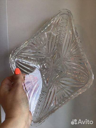 Хрустальное блюдо салатник или конфетница