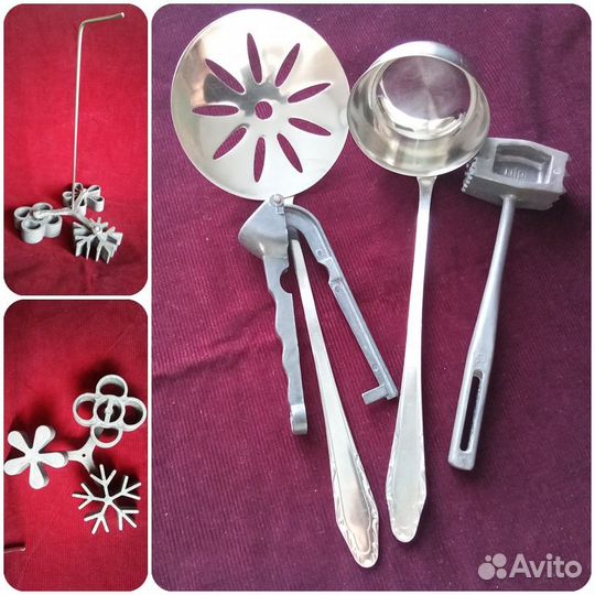 Чеснокодавилка, ложки, вилки и другое для кухни