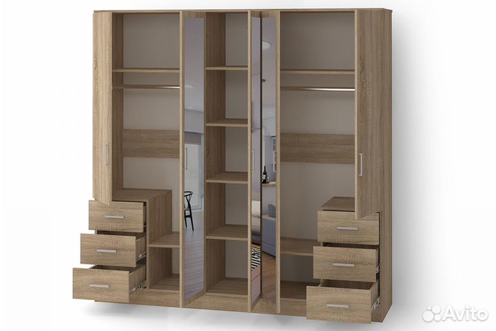 Шкаф пятистворчатый 