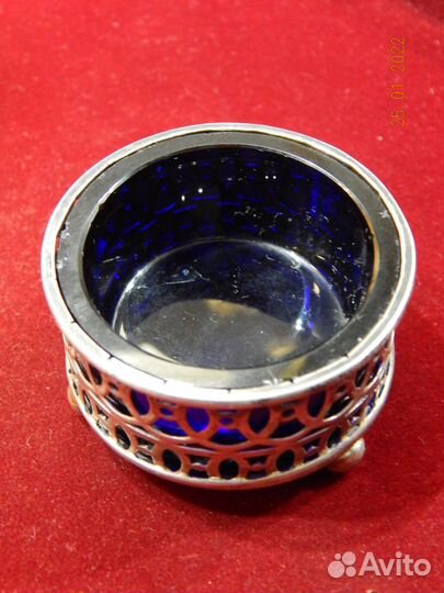 Серебряная солонка 1895 год Англия