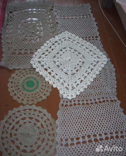 Ажурные салфетки на кресла, столы, стулья