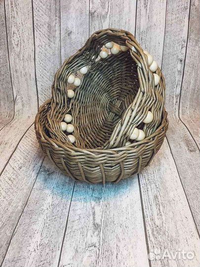 Плетеные корзины тарелки вазы