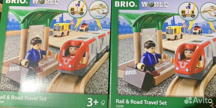 Brio 33209 деревянная ж/д с переездом и станцией