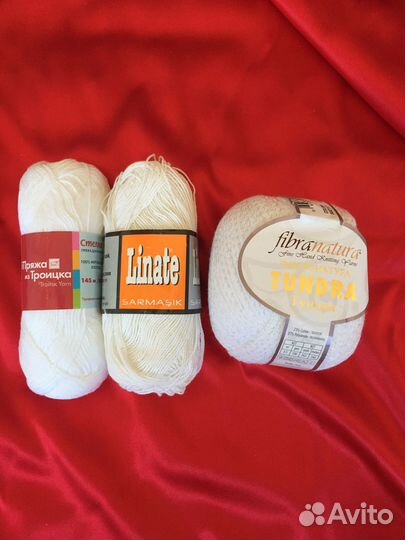 Пряжа хлопок, вискоза, полиамид, много разной