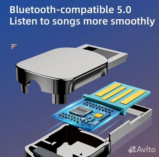 Bluetooth AUX адаптер с USB на гнездо 3,5мм