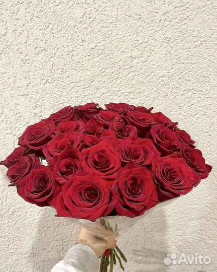 Доставка Цветов. Букет Розы Крупные 60см