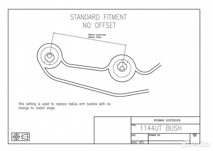 Кастор кит 2.5-3.5 Ironman для Toyota Land Cruiser