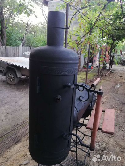 Мангал 3в1 каптильня горячего и холодного копчения