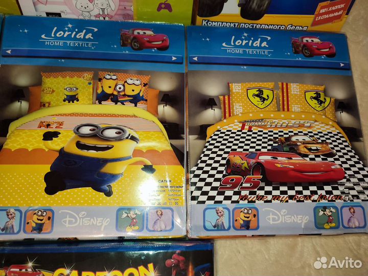 Детское постельное бельё 1,5, Сатин, Хлопок, Бязь