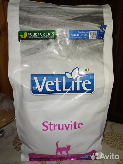 Сухой корм лечебный VetLife Struvite 2 кг