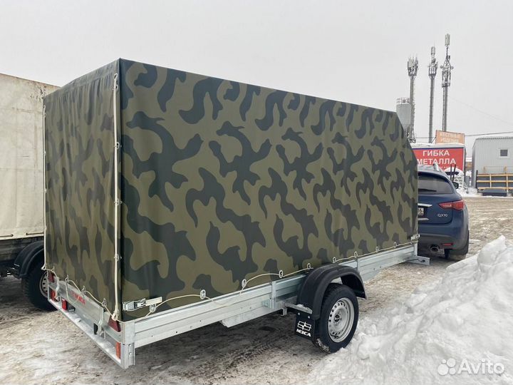 Прицеп 17.022 для снегохода с тентом для охотников