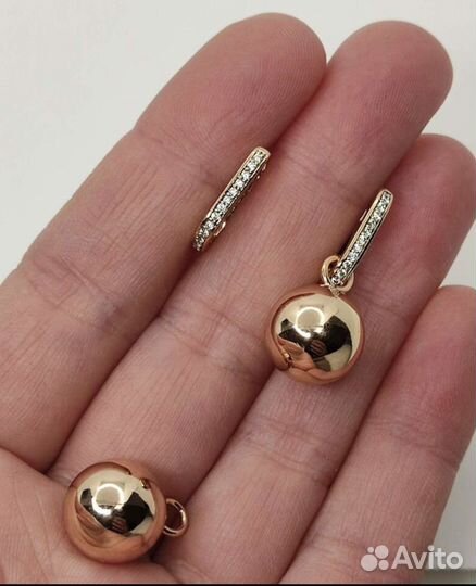 Серьги трансформеры шарики