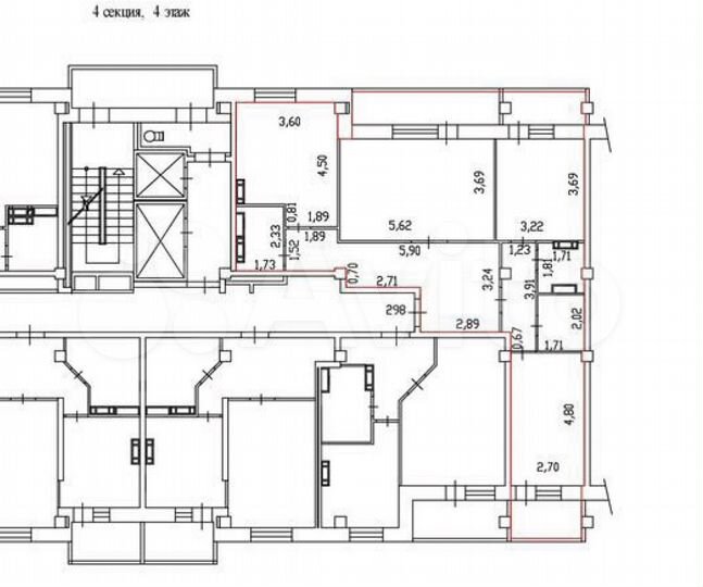 3-к. квартира, 91,3 м², 4/17 эт.