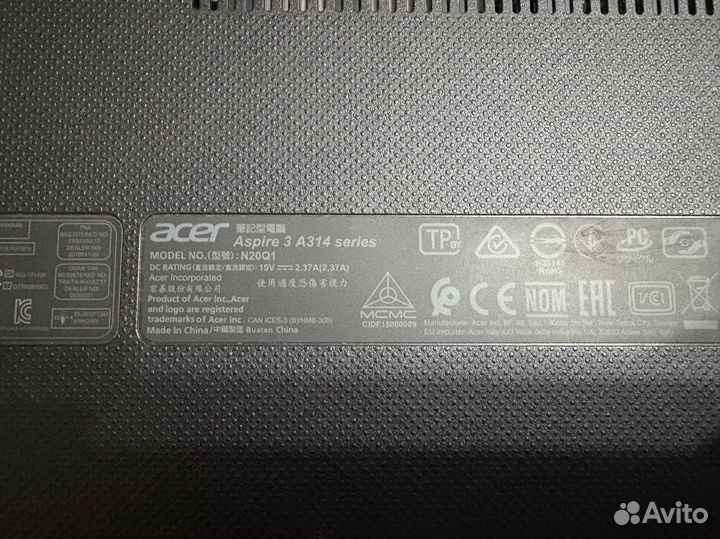 Acer aspire 3 A314 N4500/12gb