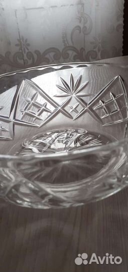 Стаканы, ваза хрустальные. СССР. Нов