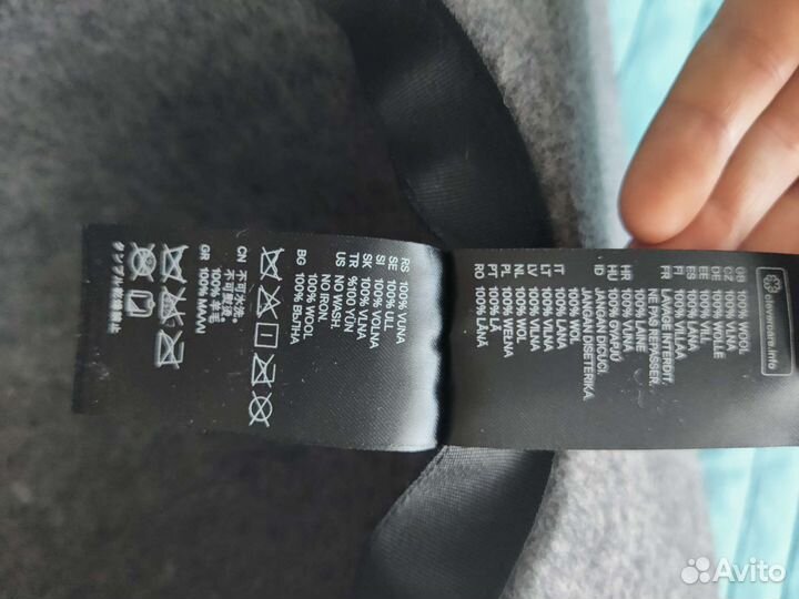 Шляпа hm, нат шерсть р 54, новая