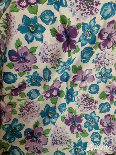 Красивый ситец. Цветы. СССР