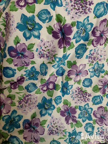 Красивый ситец. Цветы. СССР