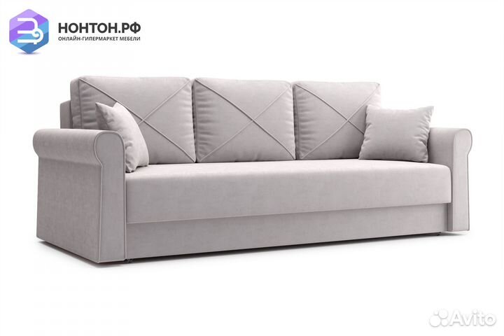 Диван еврокнижка Лира 3-х местный бежевый