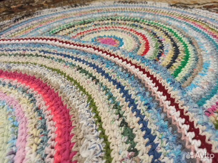 Домотканая дорожка, половик, вязаный коврик