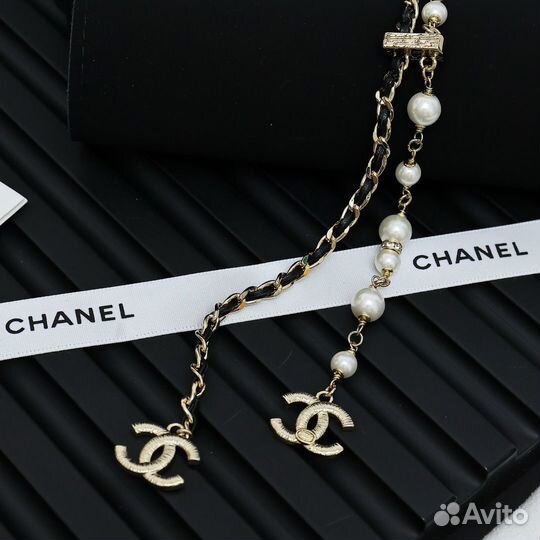 Chanel цепочка чокер с жемчугом ожерелье NEW