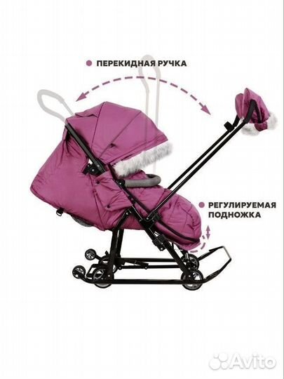 Санки коляска Nika новые