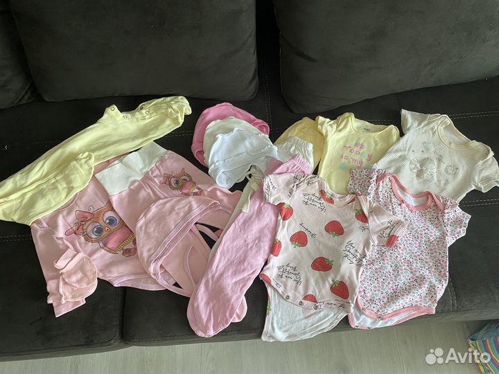 Вещи пакетом на девочку от 56