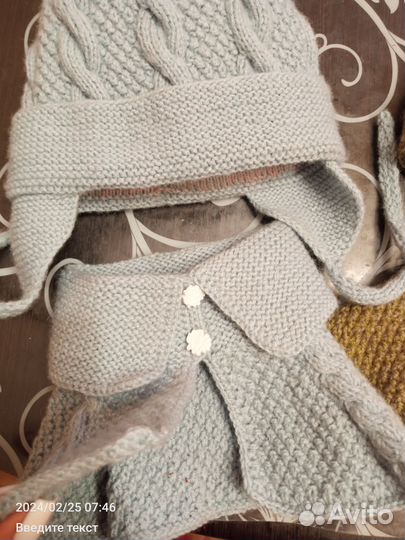 Комплект шапка и снуд ручной работы