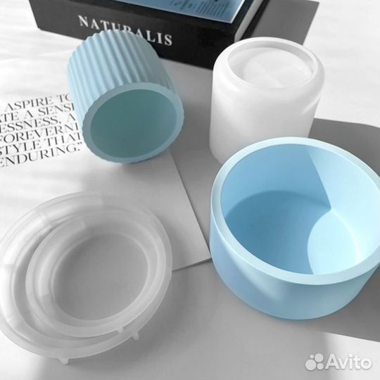 Силиконовая форма кашпо шкатулка с крышкой