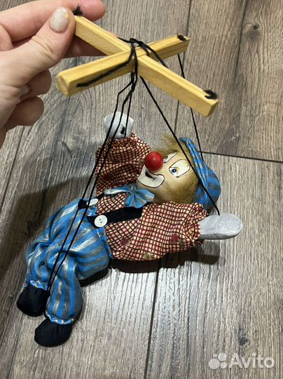 Кукла марионетка клоун