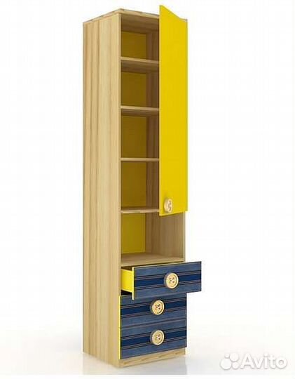 Кровать двухьярусная, шкаф, шкаф-пенал Джинс