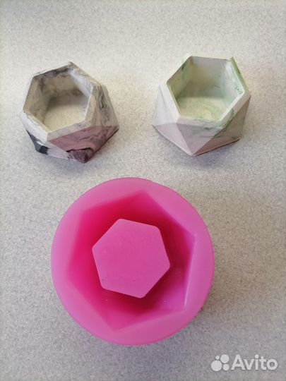 Молд силиконовый для кашпо