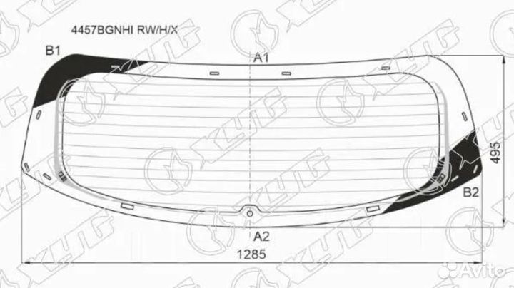 Стекло заднее с обогревом KIA ceed 5D WGN 18
