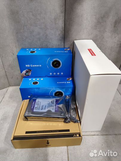 Комплект на 3 камеры ip видеонаблюдения