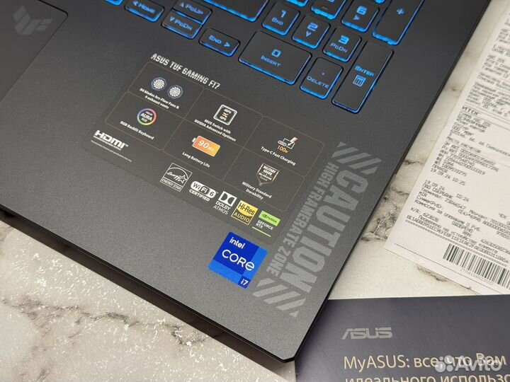 Новый Asus TUF F17 I7-13620H/RTX 4060/16GB DDR5