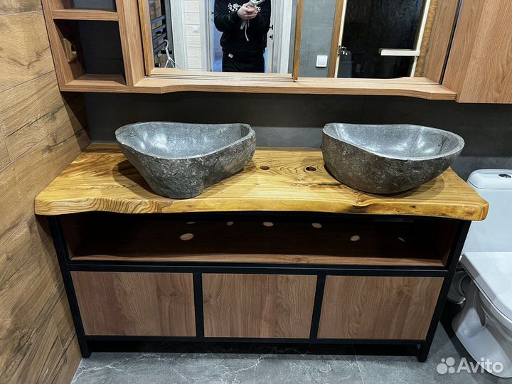 Тумба для ванной с ящиками