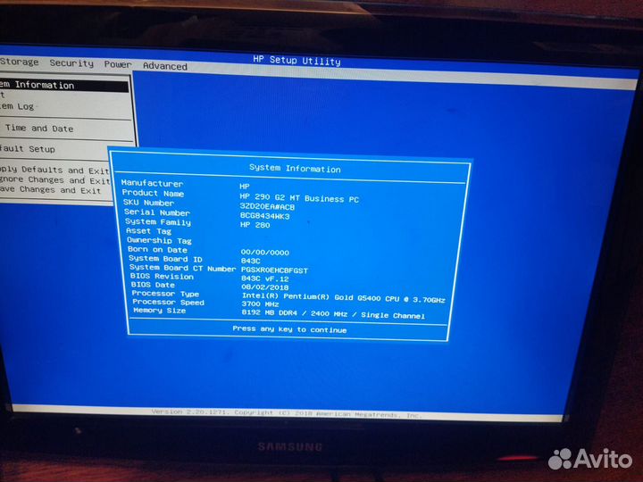 Системный блок HP 290 G2 MT