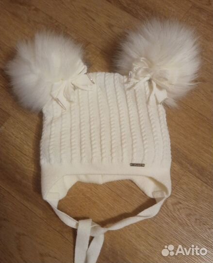Комплект шапка и шарф для девочки 50-52 см