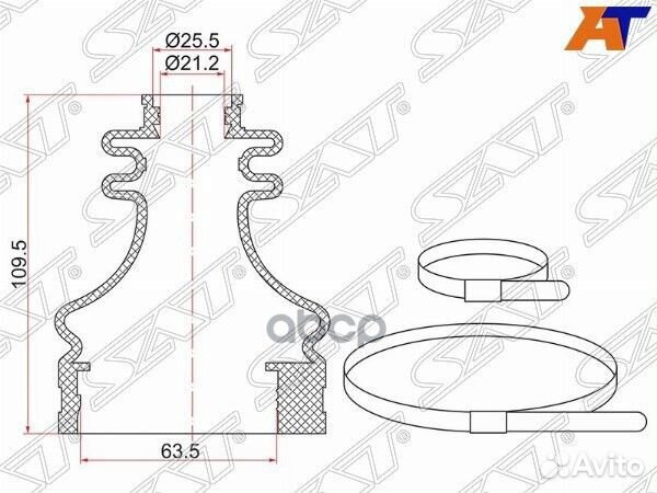 Пыльник шруса внутренний FR RH renault logan K7