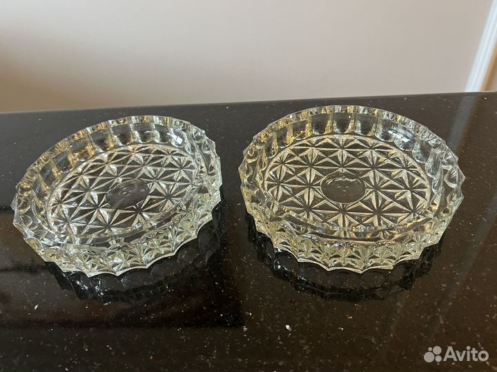 Хрустальная пепельница СССР, подсвечник