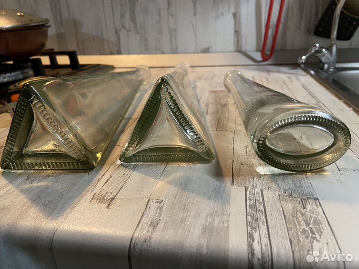 Бутылки декоративные стекло