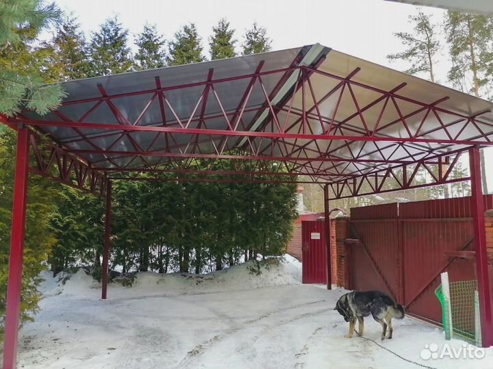 Навесы из профильной трубы