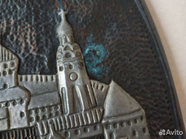 Панно чеканка СССР винтаж Новгородский Детинец